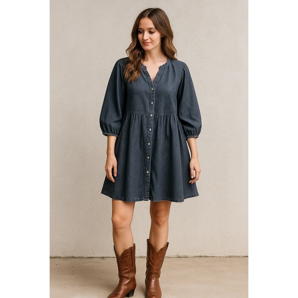 Time and Tru Denim Blue Mini Dress